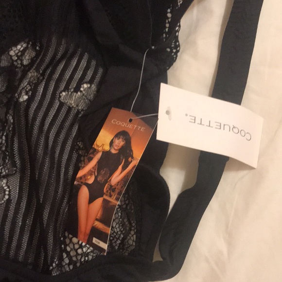 NWT Coquette Lingerie Dance Strip Outfit Black - Picture 3 of 3